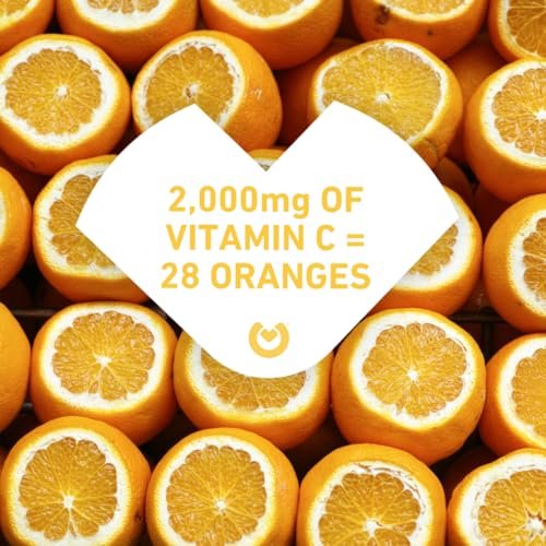 PUREFINITY Vitamin C 2000mg Kapseln – Doppelte Stärke, Hochdosiert, Antioxidans, 120 Kapseln (1 Monatsvorrat)