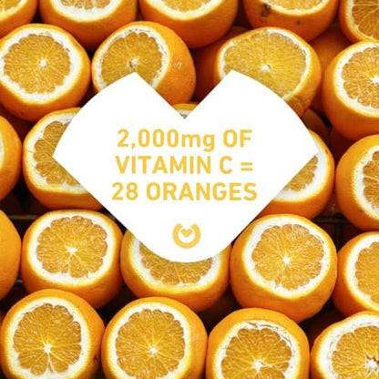 PUREFINITY Vitamin C 2000mg Kapseln – Doppelte Stärke, Hochdosiert, Antioxidans, 120 Kapseln (1 Monatsvorrat)