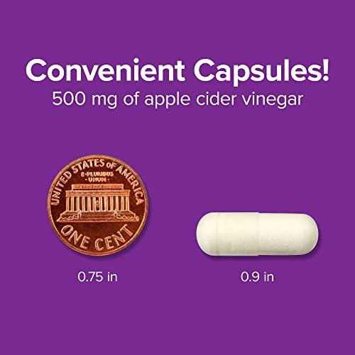 Webber Naturals Apfelessig Kapseln mit der Mutter, 1500 mg pro Portion, Hochdosiert, 240 Kapseln = 80 Portionen, Natürliche Verdauungsunterstützung, Zucker-, Milch- & Glutenfrei