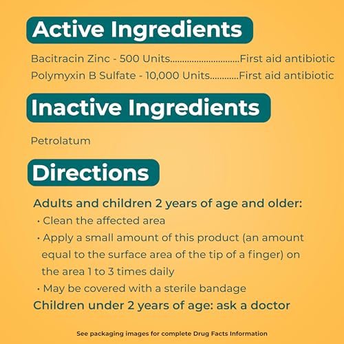 Neosporin Simply Formula 3-Zutaten Antibiotische Salbe für Erste Hilfe und Wundversorgung mit Bacitracin Zink und Polymyxin B Sulfat, Konservierungsmittel-, Paraben- und Neomycin-frei, 0,5 Unze