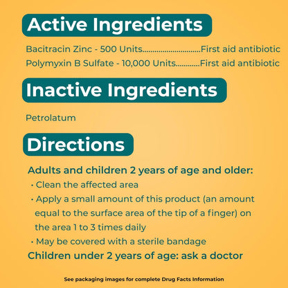 Neosporin Simply Formula 3-Zutaten Antibiotische Salbe für Erste Hilfe und Wundversorgung mit Bacitracin Zink und Polymyxin B Sulfat, Konservierungsmittel-, Paraben- und Neomycin-frei, 0,5 Unze