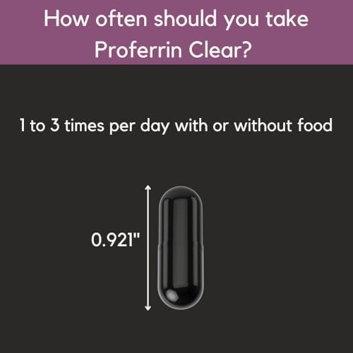 Proferrin Clear 30 Kapseln | Häm-Eisen mit hoher Bioverfügbarkeit, schonend für den Magen-Darm-Trakt | Natürlich, NSF-zertifiziert, farbstofffrei