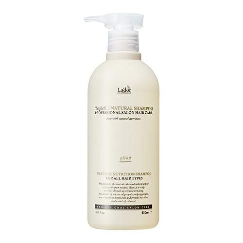 LA'DOR LADOR TripleX 3 Tiefenreinigendes Shampoo für trockene, juckende, empfindliche Kopfhaut und Schuppen – mit natürlich gewonnenen Inhaltsstoffen, Teebaum, Zitrone, Lavendel, sulfatfrei, koreanische Haarpflege