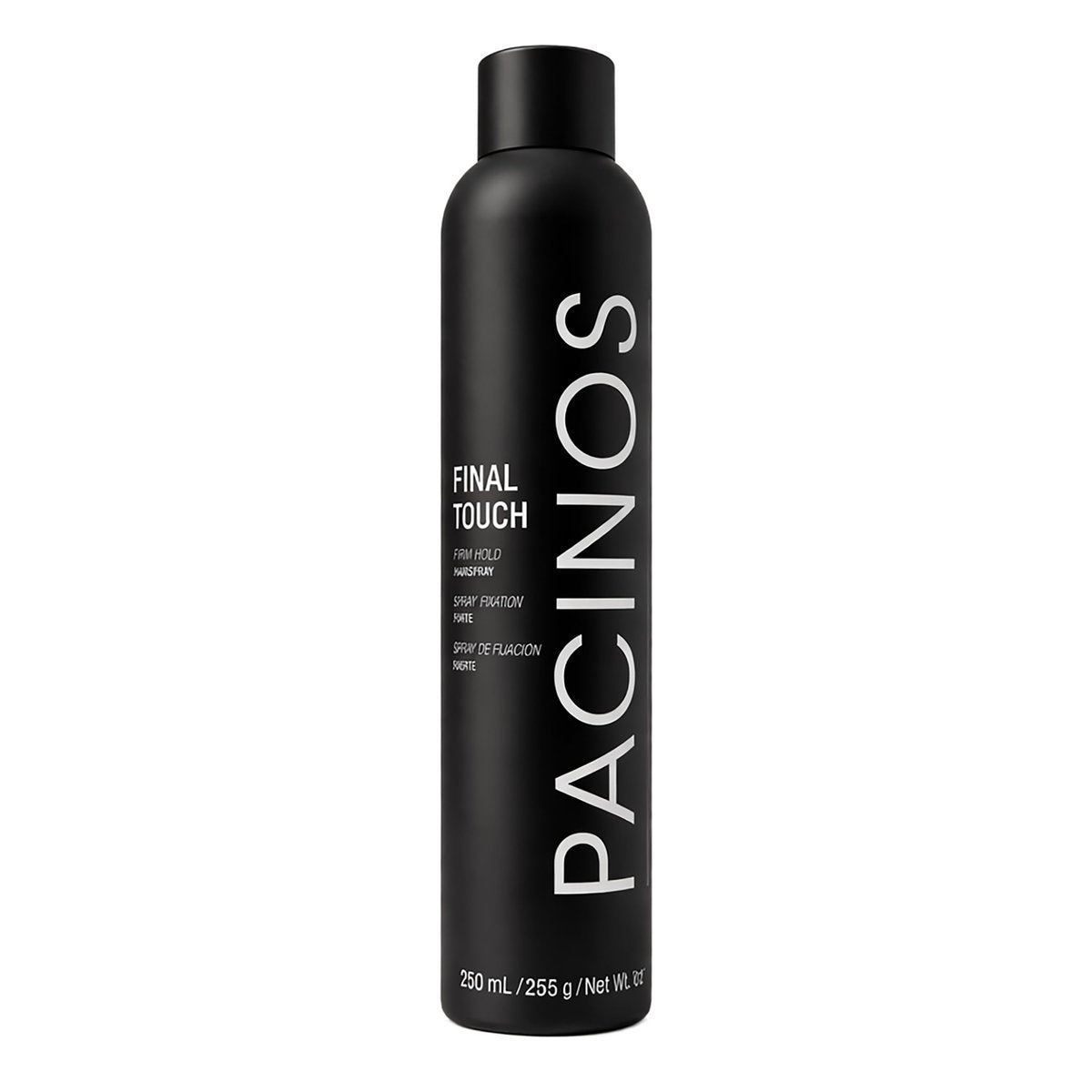 Pacinos Final Touch Haarspray - Anti-Frizz, starker Halt, flexibel, schnell trocknend und schuppenfrei - Volumen, Textur und Stärke für Ihre Frisur - Schutz vor Wind, Feuchtigkeit und Luftfeuchtigkeit