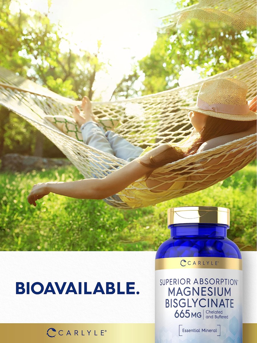 Carlyle Gepuffertes Magnesiumbisglycinat 665 mg | 250 Kapseln | Chelatiertes essentielles Mineral | Non-GMO und glutenfrei