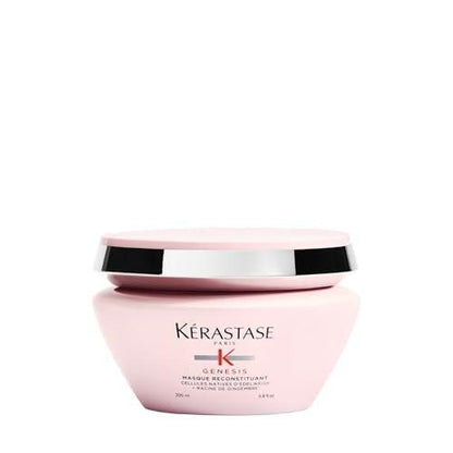 KÉRASTASE Genesis Haarmaske – Anti-Bruch & Stärkung für geschwächtes oder geschädigtes Haar – Pflegt, entwirrt und hydratisiert – Masque Reconstituant – 200 ml