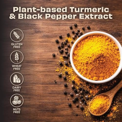 Pomona Wellness Bio Kurkuma Kapseln 2100 mg, USDA Organic, Nicht-GVO, Vegan, Kurkuma Curcumin mit Schwarzem Pfeffer für bessere Absorption, für Gelenkunterstützung und Immunsystem, 120 Tabletten