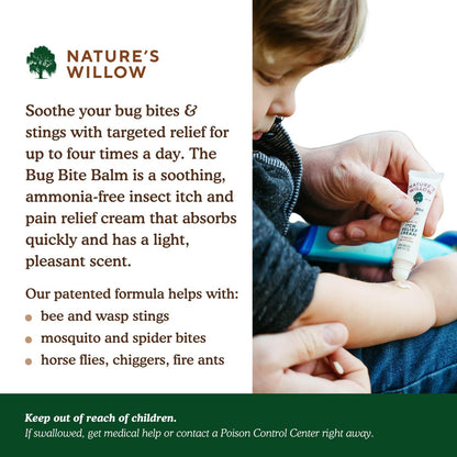Nature's Willow Bug Bite Balm – Natürlicher Insektenstich-Balsam gegen Schmerz & Juckreiz, 0,5 oz