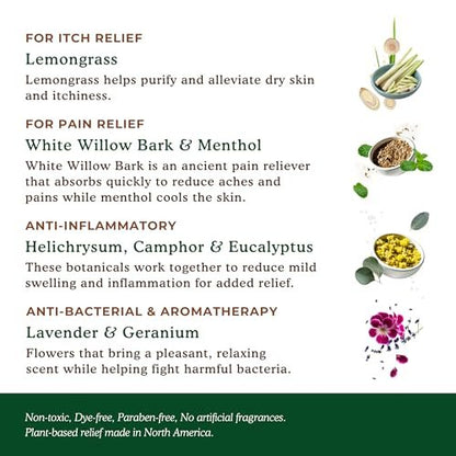 Nature's Willow Bug Bite Balm – Natürlicher Insektenstich-Balsam gegen Schmerz & Juckreiz, 0,5 oz