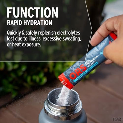 Fluid Tactical ORS (Orale Rehydratationslösung) – 12er-Pack Geschmacksvariationen – Extreme Dehydrierung Elektrolyte – Schnellere Erholung