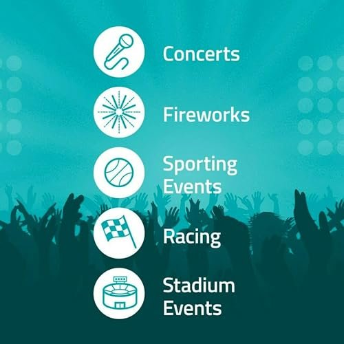 3M Gehörschutzstöpsel für Events & Konzerte, 4 Paar (8 Stöpsel), Schalldämmung NRR 32 dB, bequemer Sitz, weich und glatt, einfach einzuführen und zu entfernen