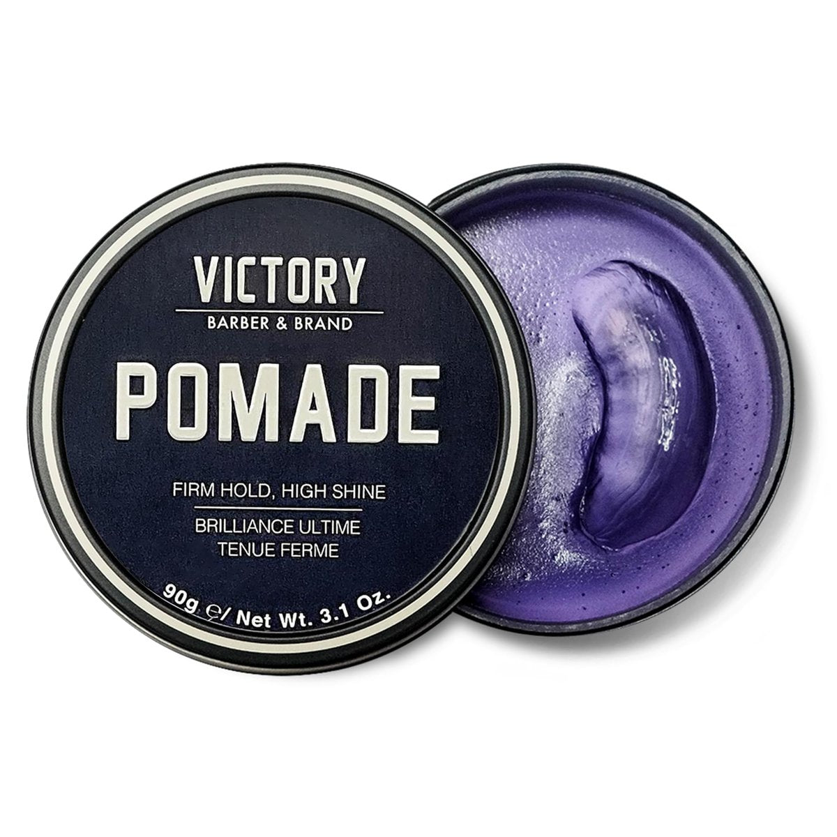 Victory Barber & Brand Pomade für Männer, 3,1 Unzen, Wasserbasierte Pomade, Starker Halt, Hoher Glanz, Haarwachs für Männer, Hergestellt in den USA