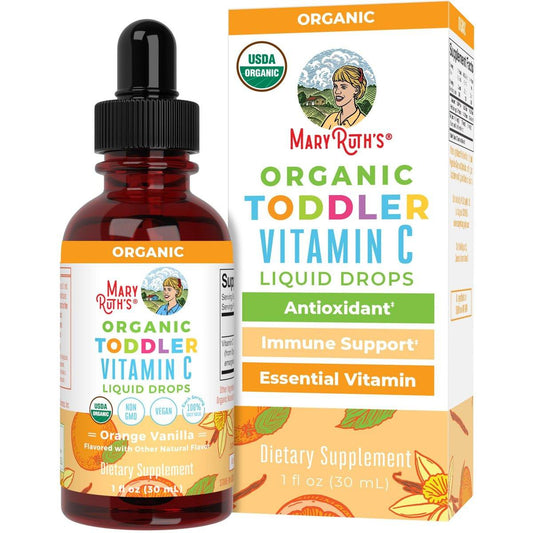 MARYRUTH'S Bio Vitamin C Tropfen für Kleinkinder | 1-3 Jahre | 15 mg pro Portion | Immununterstützung & allgemeine Gesundheit | Vegan | Zuckerfrei | Glutenfrei | Non-GMO | 30 Portionen