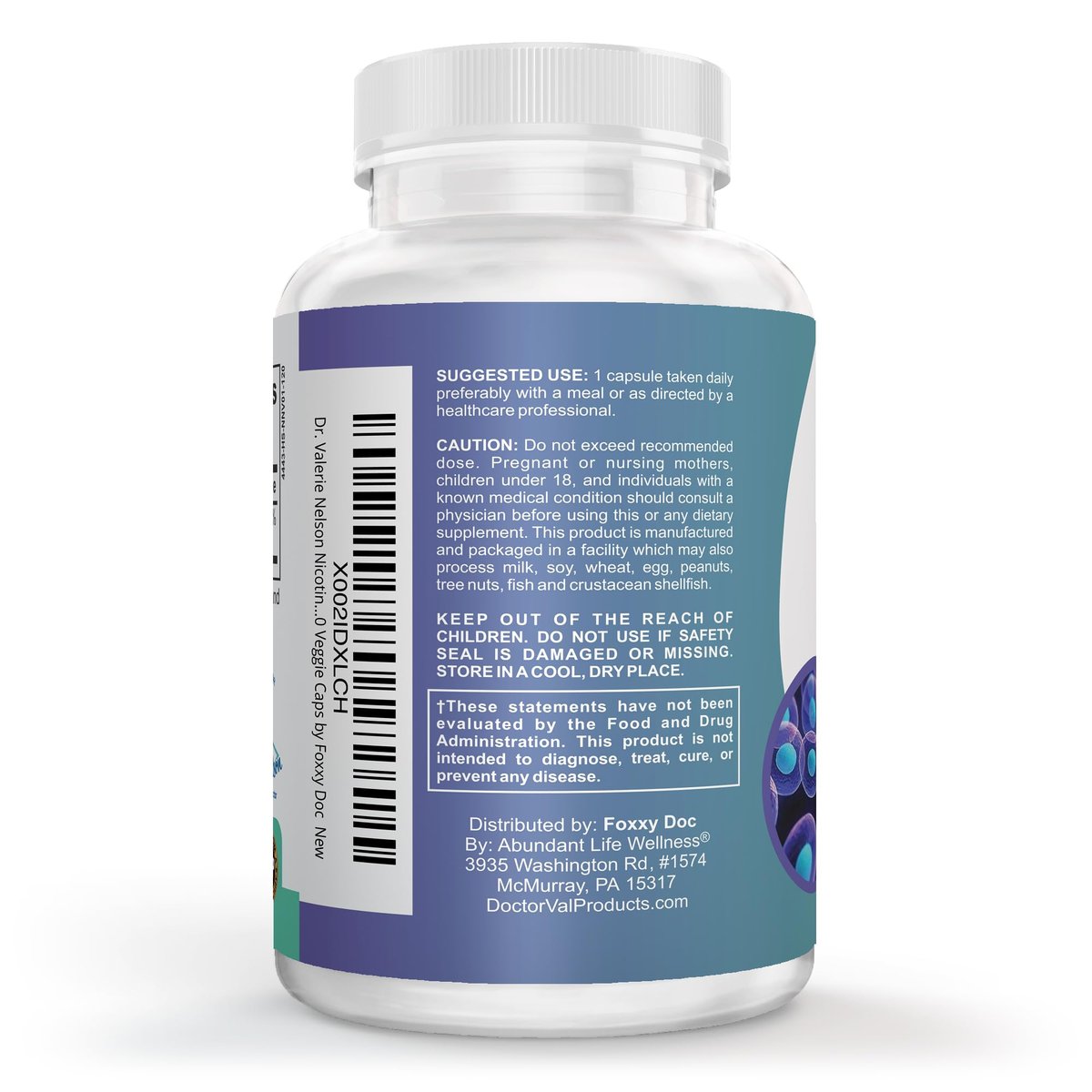 Dr. Valerie Nelson Nicotinamid 500 mg - Vitamin B3 – Energie, Zell- & Hautgesundheit. Preiswert - Flush-frei - 120 vegane Kapseln