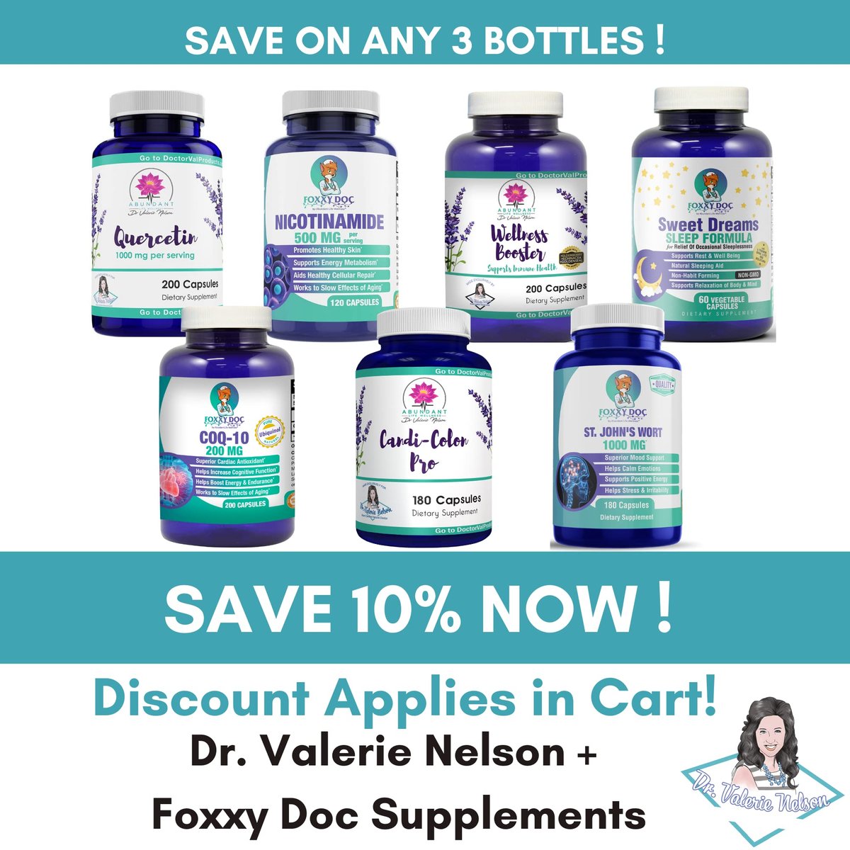 Dr. Valerie Nelson Nicotinamid 500 mg - Vitamin B3 – Energie, Zell- & Hautgesundheit. Preiswert - Flush-frei - 120 vegane Kapseln
