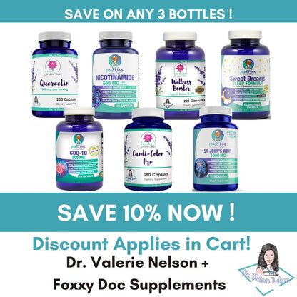 Dr. Valerie Nelson Nicotinamid 500 mg - Vitamin B3 – Energie, Zell- & Hautgesundheit. Preiswert - Flush-frei - 120 vegane Kapseln