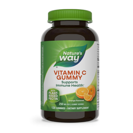 Nature's Way Vitamin C Gummis – Immununterstützung*, Antioxidans, 250 mg pro 2-Gummy-Portion, Orangen-Geschmack, 120 Gummis