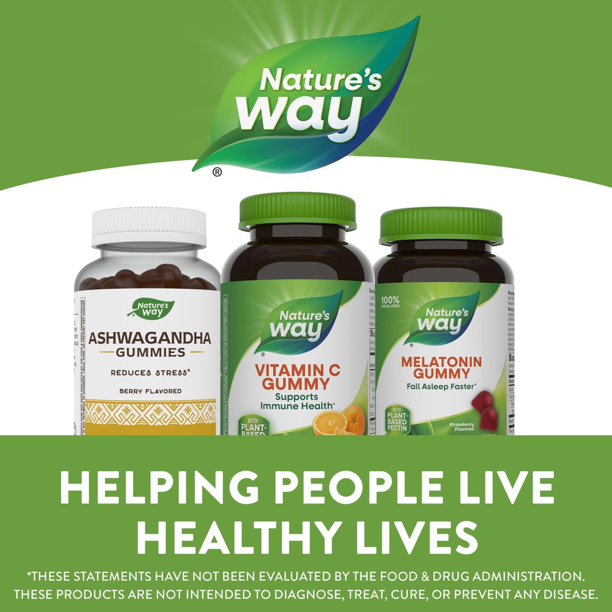 Nature's Way Vitamin C Gummis – Immununterstützung*, Antioxidans, 250 mg pro 2-Gummy-Portion, Orangen-Geschmack, 120 Gummis