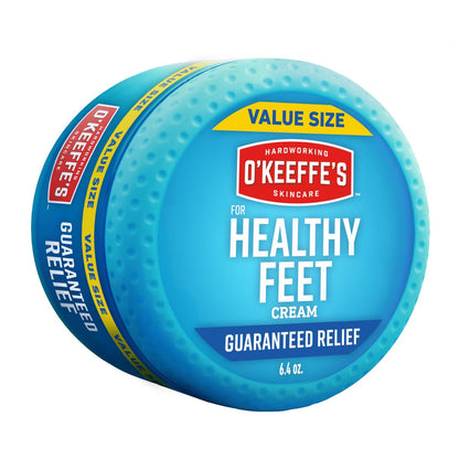 O'Keeffe's for Healthy Feet Fußcreme – 6,4 oz Glas (1 Pack) – Garantierte Linderung für extrem rissige, trockene Füße, reparierende Hautpflege, steigert und erhält sofort den Feuchtigkeitsgehalt