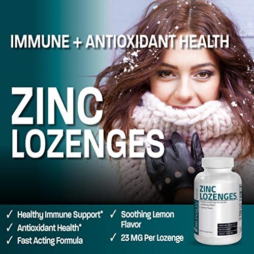 Bronson Zink Lutschtabletten Antioxidans & Immununterstützung Supplement Zitronengeschmack, 180 Kautabletten