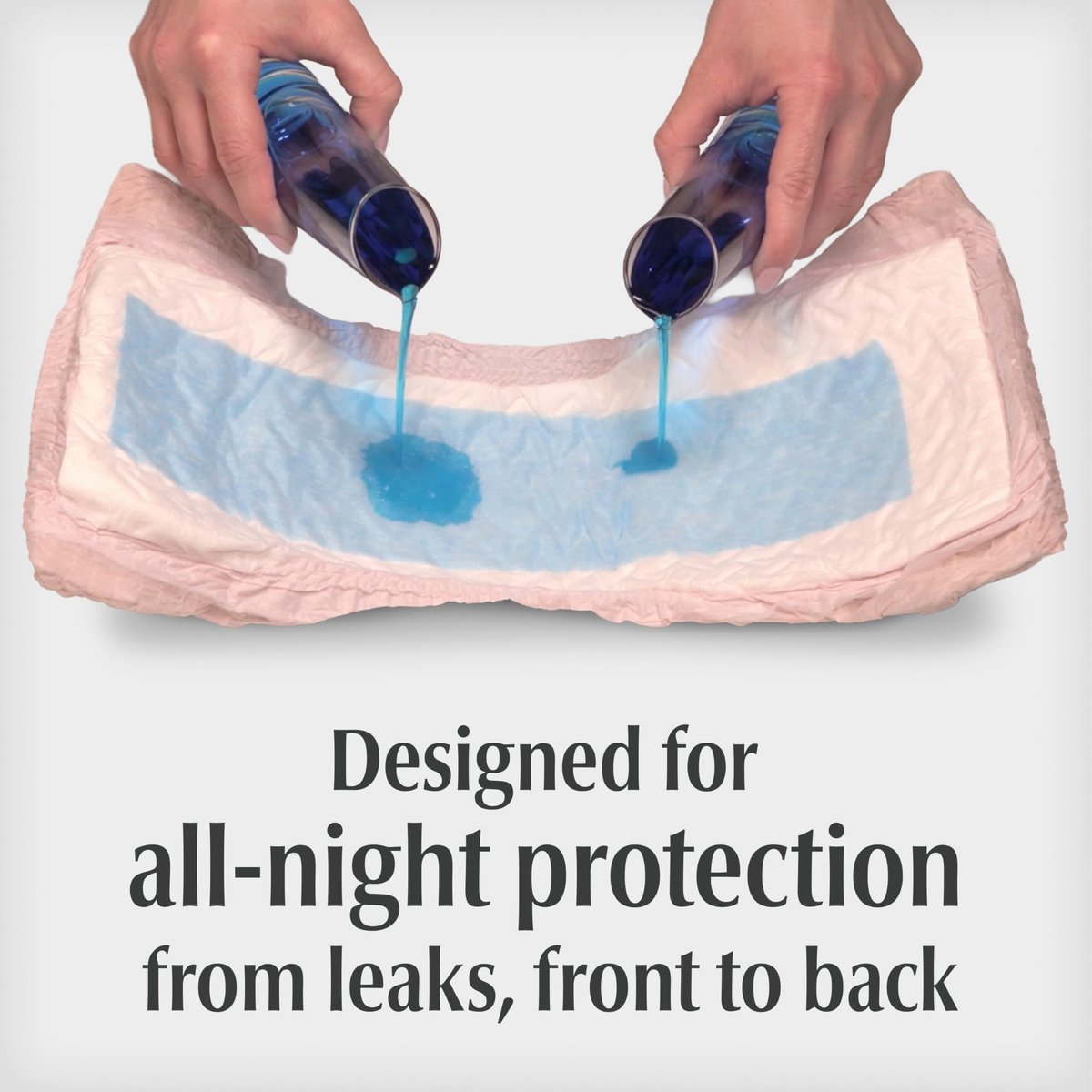 Depend Night Defense Inkontinenzslip für Frauen, Übernacht, Mittel, Blush, 15 Stück