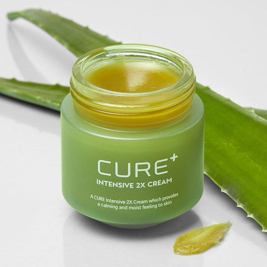 Cure Intensive 2X Creme – Premium Aloe Tiefenfeuchtigkeits-Balsam, Koreanische Hautpflege, Gesichtscreme für trockene Haut (1er Pack, 1,7 oz)