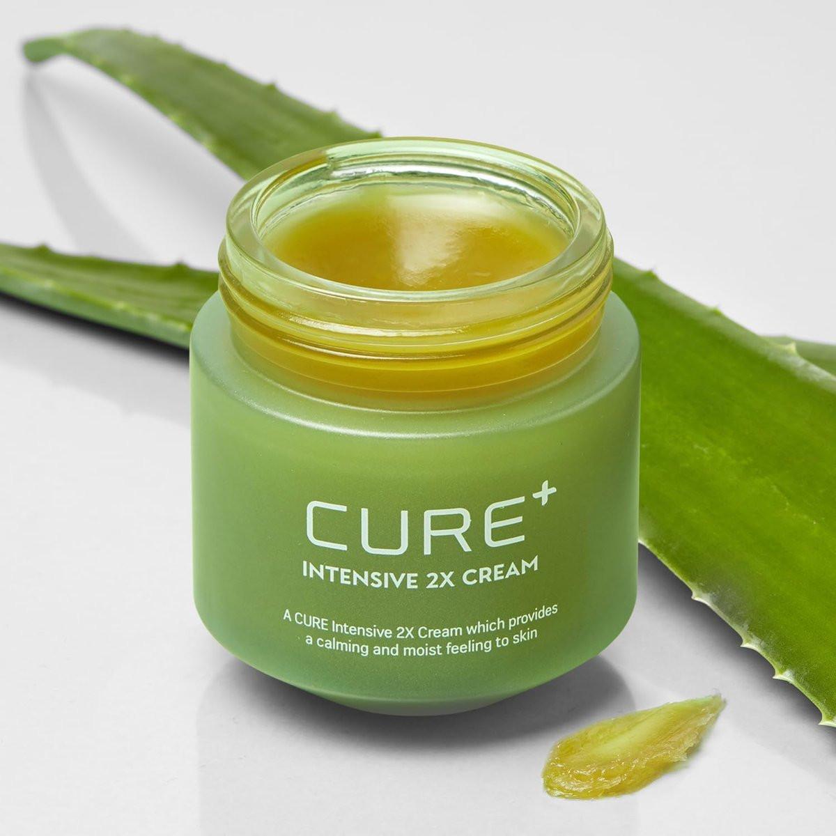 Cure Intensive 2X Creme – Premium Aloe Tiefenfeuchtigkeits-Balsam, Koreanische Hautpflege, Gesichtscreme für trockene Haut (1er Pack, 1,7 oz)