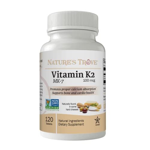 Nature's Trove Vitamin K2 MK7 Supplement, 100 mcg, 120 Kapseln, Vegan