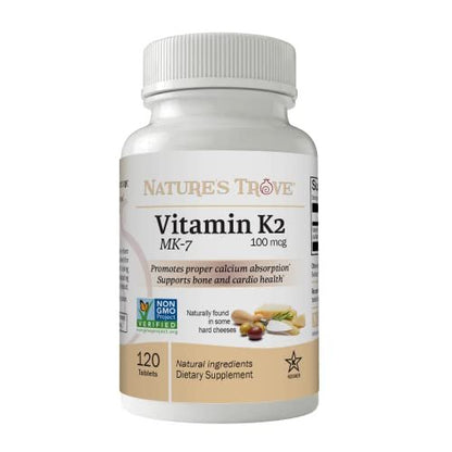 Nature's Trove Vitamin K2 MK7 Supplement, 100 mcg, 120 Kapseln, Vegan