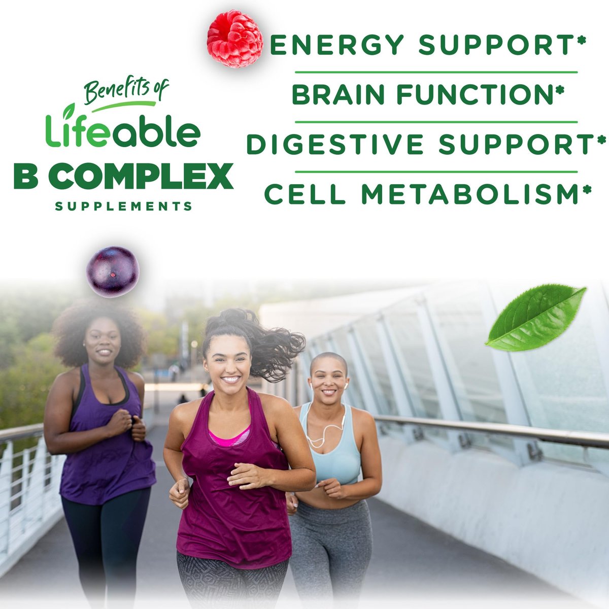 Lifeable Vitamin B-Komplex Gummis für Erwachsene | mit Vitamin C | Leckerer Geschmack | Für Energie und Nervensystem | Vegane B-Komplex Vitamine für Frauen, Männer | 90 Gummis