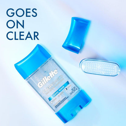Gillette Advanced Clear Gel Antitranspirant Cool Wave – 5er Pack, 3,8 oz (107 g) pro Dose, Gesamt 19 oz (538 g)