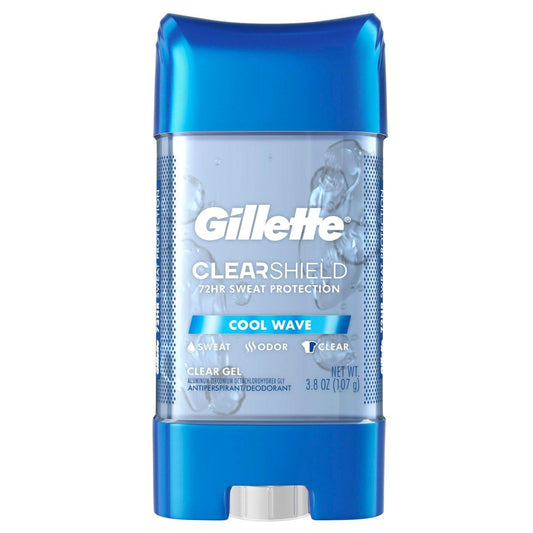 Gillette Advanced Clear Gel Antitranspirant Cool Wave – 5er Pack, 3,8 oz (107 g) pro Dose, Gesamt 19 oz (538 g)