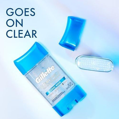 Gillette Advanced Clear Gel Antitranspirant Cool Wave – 5er Pack, 3,8 oz (107 g) pro Dose, Gesamt 19 oz (538 g)
