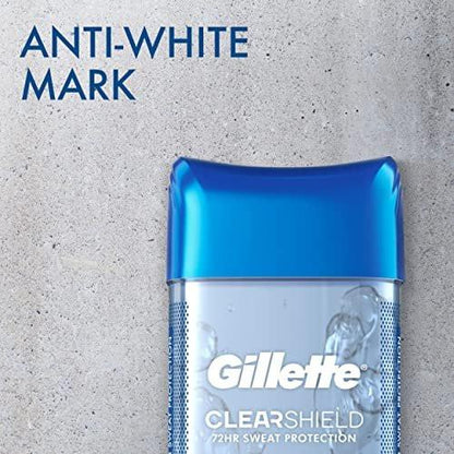 Gillette Advanced Clear Gel Antitranspirant Cool Wave – 5er Pack, 3,8 oz (107 g) pro Dose, Gesamt 19 oz (538 g)