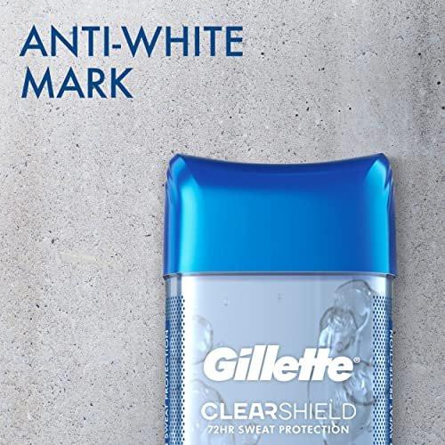 Gillette Advanced Clear Gel Antitranspirant Cool Wave – 5er Pack, 3,8 oz (107 g) pro Dose, Gesamt 19 oz (538 g)