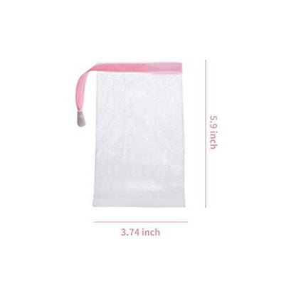 Andiker Seifenbeutel Weich für die Dusche, Seifenaufbewahrungsbeutel mit Kordelzug zum Aufschäumen und Trocknen, aufhängbar (7 Stück Mesh-Seifenbeutel)