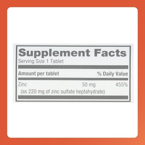 Rugby Zinksulfat 220 mg Tabletten – Mit Zinksulfat-Heptahydrat – Nahrungsergänzungsmittel – 100 Stück (1 Packung)