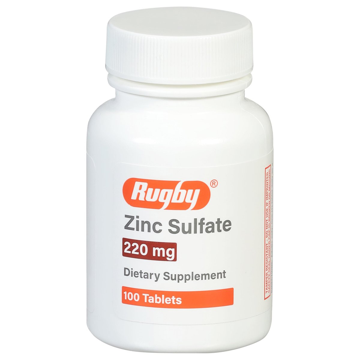 Rugby Zinksulfat 220 mg Tabletten – Mit Zinksulfat-Heptahydrat – Nahrungsergänzungsmittel – 100 Stück (1 Packung)