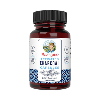MARYRUTH'S Organics Aktivkohle Kapseln | Substanzadsorption | aus Kokosnussschalen | Vegane Kapseln aus Kiefernholz | Nicht-GVO | Glutenfrei | 40 Stück