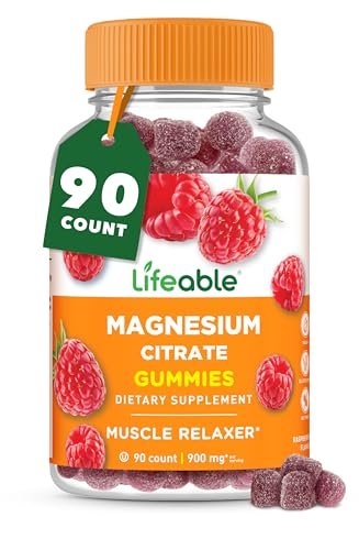 Lifeable Magnesium Gummis für Erwachsene | 900 mg Magnesiumcitrat Gummis | Vegan | für Männer und Frauen | 90 Stück