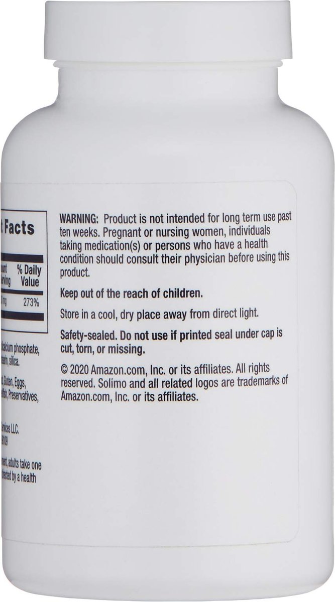 Solimo Zink 30 mg, geschmacksneutral, 300 Tabletten, Zehnmonatsvorrat