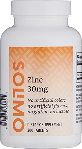Solimo Zink 30 mg, geschmacksneutral, 300 Tabletten, Zehnmonatsvorrat
