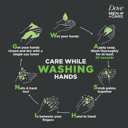 Dove Men+Care Seife Extra Fresh 4er-Pack (24 Stück) – Feuchtigkeitsspendender 3-in-1 Reiniger für Körper, Hände und Gesicht, 22,5 Oz je Stück