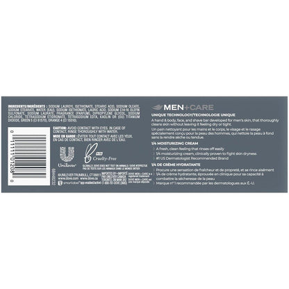 Dove Men+Care Seife Extra Fresh 4er-Pack (24 Stück) – Feuchtigkeitsspendender 3-in-1 Reiniger für Körper, Hände und Gesicht, 22,5 Oz je Stück