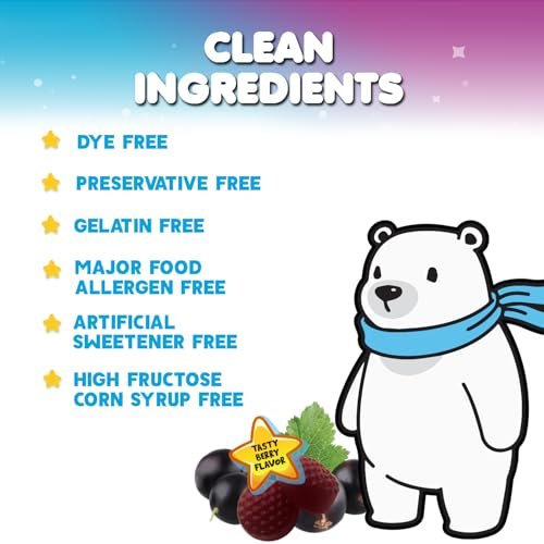 Nature's Nutrition Kinder Immunstärkung Holunder Gummibärchen - Tägliche Vitamine C, Zink & Unterstützung für Kinder - Vegan, Glutenfrei, leckerer Beerengeschmack - 60 Gummibärchen