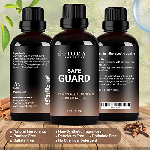 Immunity Essential Oil Blend – Fiora Naturals – Abwehrstarkes Aromatherapie-Öl mit Nelke, Zimt, Zitrone, Rosmarin & Eukalyptus – 30 ml