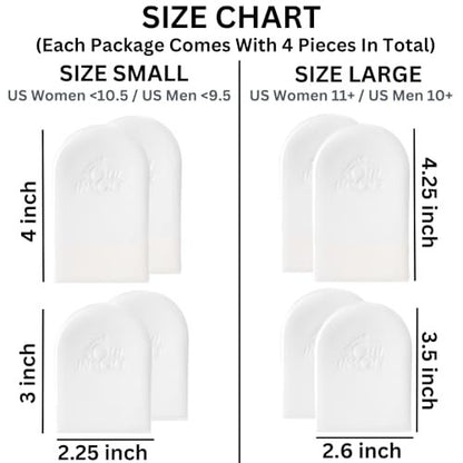 Soul Insole Fersenerhöhung für Damen und Herren - 4 Stück stapelbare Klebepolster, verstellbare Höhenzunahme-Einlegesohlen für Beinlängendifferenz 1/8", 1/4", 3/8", 1/2" (Klein)