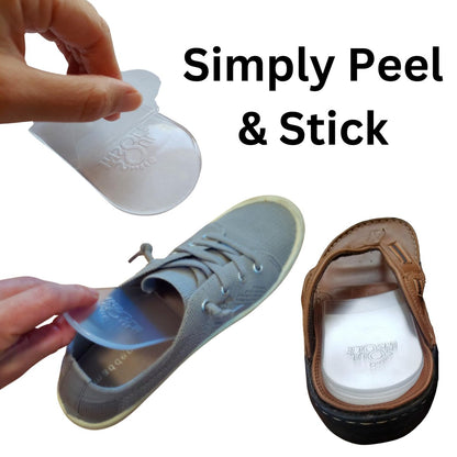 Soul Insole Fersenerhöhung für Damen und Herren - 4 Stück stapelbare Klebepolster, verstellbare Höhenzunahme-Einlegesohlen für Beinlängendifferenz 1/8", 1/4", 3/8", 1/2" (Klein)
