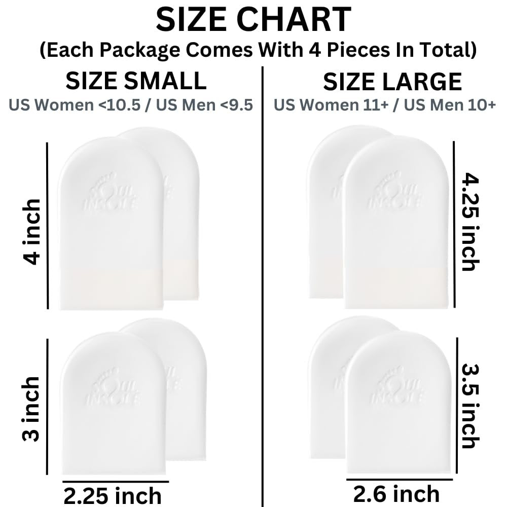 Soul Insole Fersenerhöhung für Damen und Herren - 4 Stück stapelbare Klebepolster, verstellbare Höhenzunahme-Einlegesohlen für Beinlängendifferenz 1/8", 1/4", 3/8", 1/2" (Klein)
