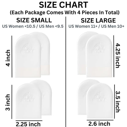 Soul Insole Fersenerhöhung für Damen und Herren - 4 Stück stapelbare Klebepolster, verstellbare Höhenzunahme-Einlegesohlen für Beinlängendifferenz 1/8", 1/4", 3/8", 1/2" (Klein)
